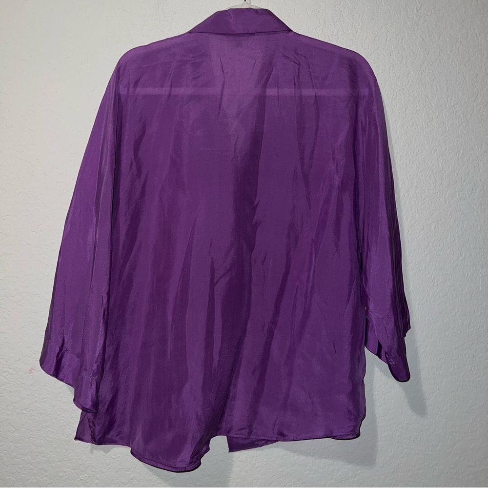 Massimo Dutti purple silk blouse - Picture 5 of 5